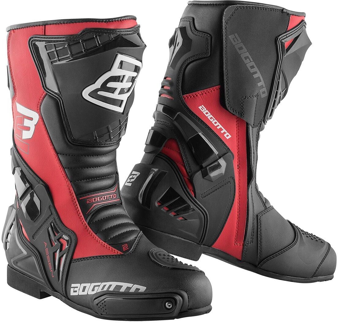 Bogotto Assen Botas de moto - Negro Rojo (46)