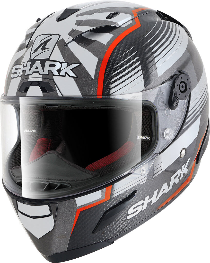 Shark Race-R Pro Carbon Replica Zarco Malaysian GP Casco - Gris Blanco (XS)