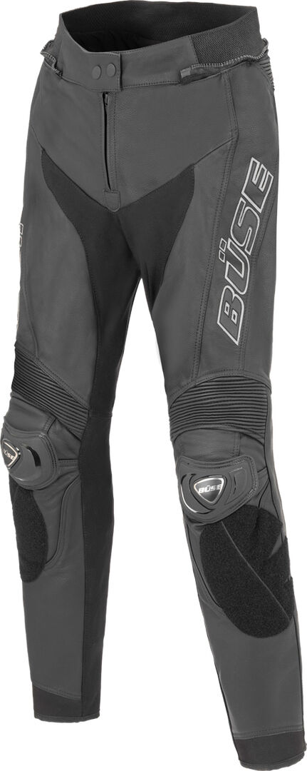 Büse Assen Señoras pantalones de cuero de la motocicleta - Negro (44)