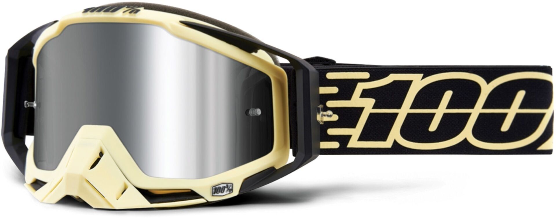 100% Racecraft Plus Jiva Gafas de Motocross - Negro Beige (un tamaño)