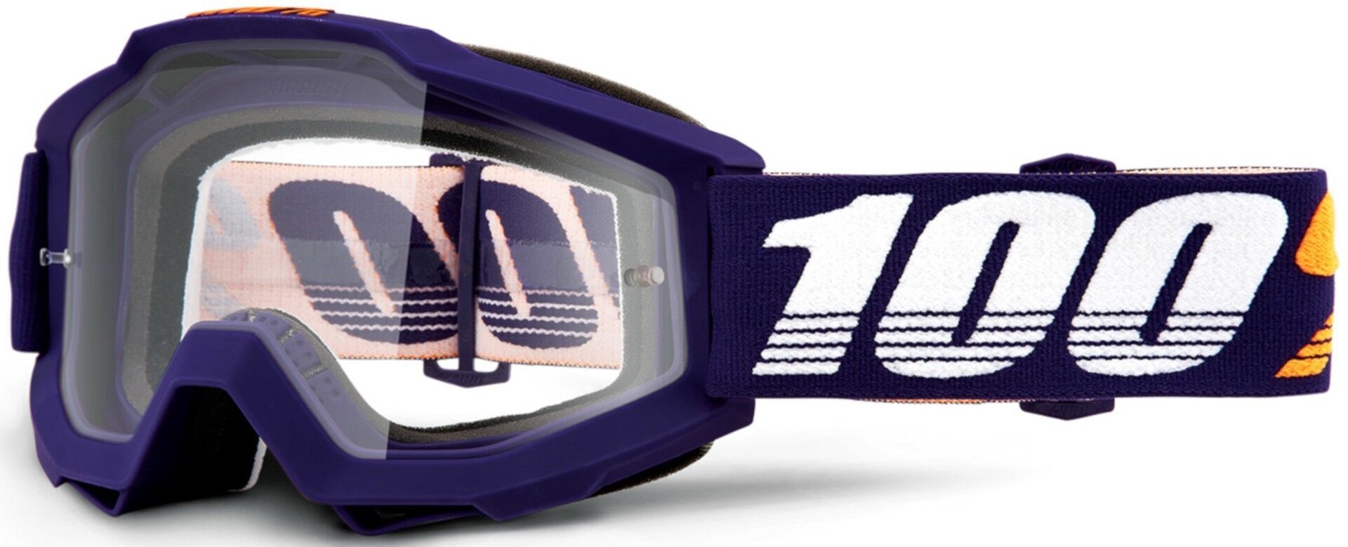 100% Accuri Grib Gafas de Motocross - Blanco Azul (un tamaño)