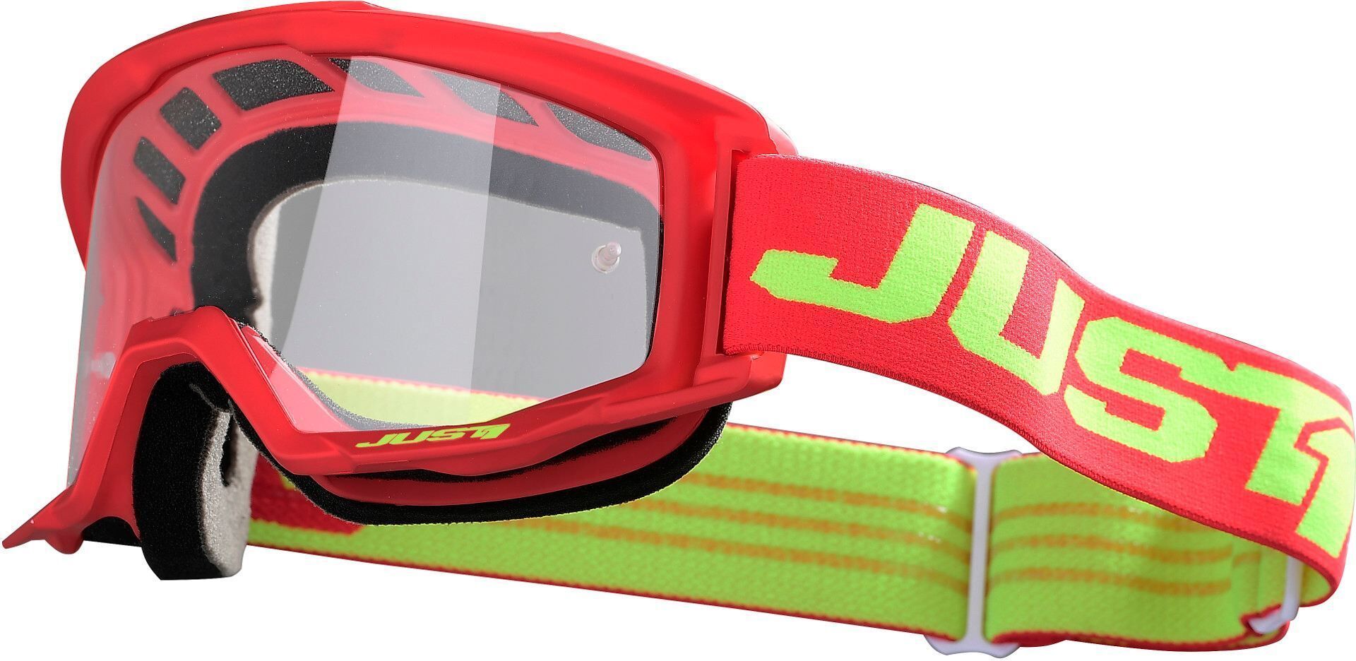 Just1 Vitro Gafas de Motocross - Rojo Amarillo (un tamaño)