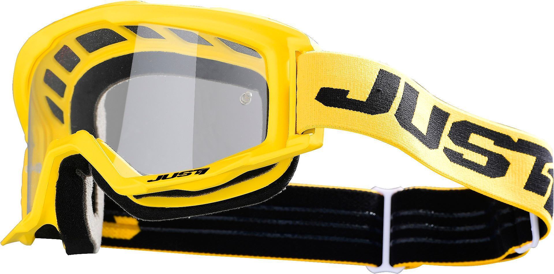 Just1 Vitro Gafas de Motocross - Negro Amarillo (un tamaño)