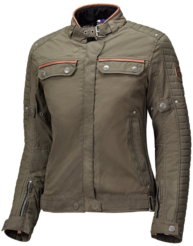 Held Bailey Chaqueta de textil de moto de las mujeres - Verde Marrón (XL)