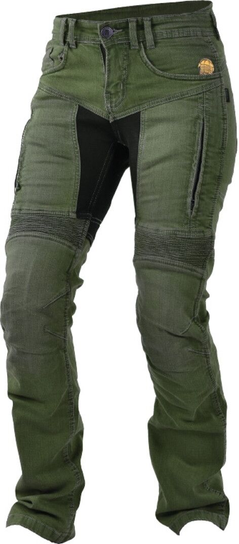 Trilobite Parado Grey Vaqueros de moto para damas - Verde Marrón (28 32)