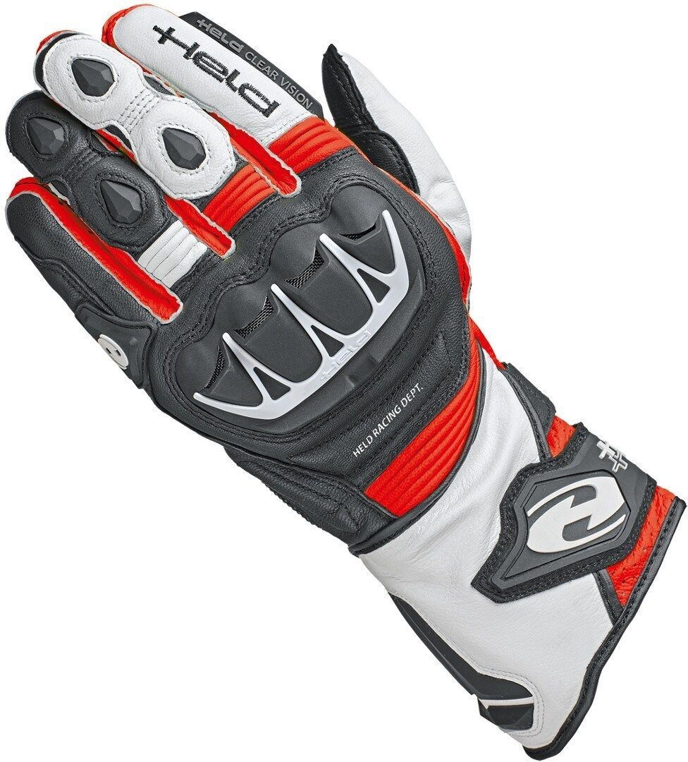 Held Evo-Thrux II Guantes de la motocicleta - Negro Rojo (M L)