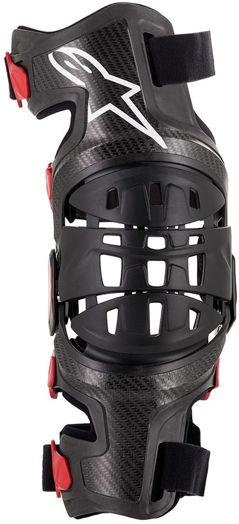 Alpinestars Bionic-10 Carbon Protector de rodilla derecho - Negro Rojo (L)