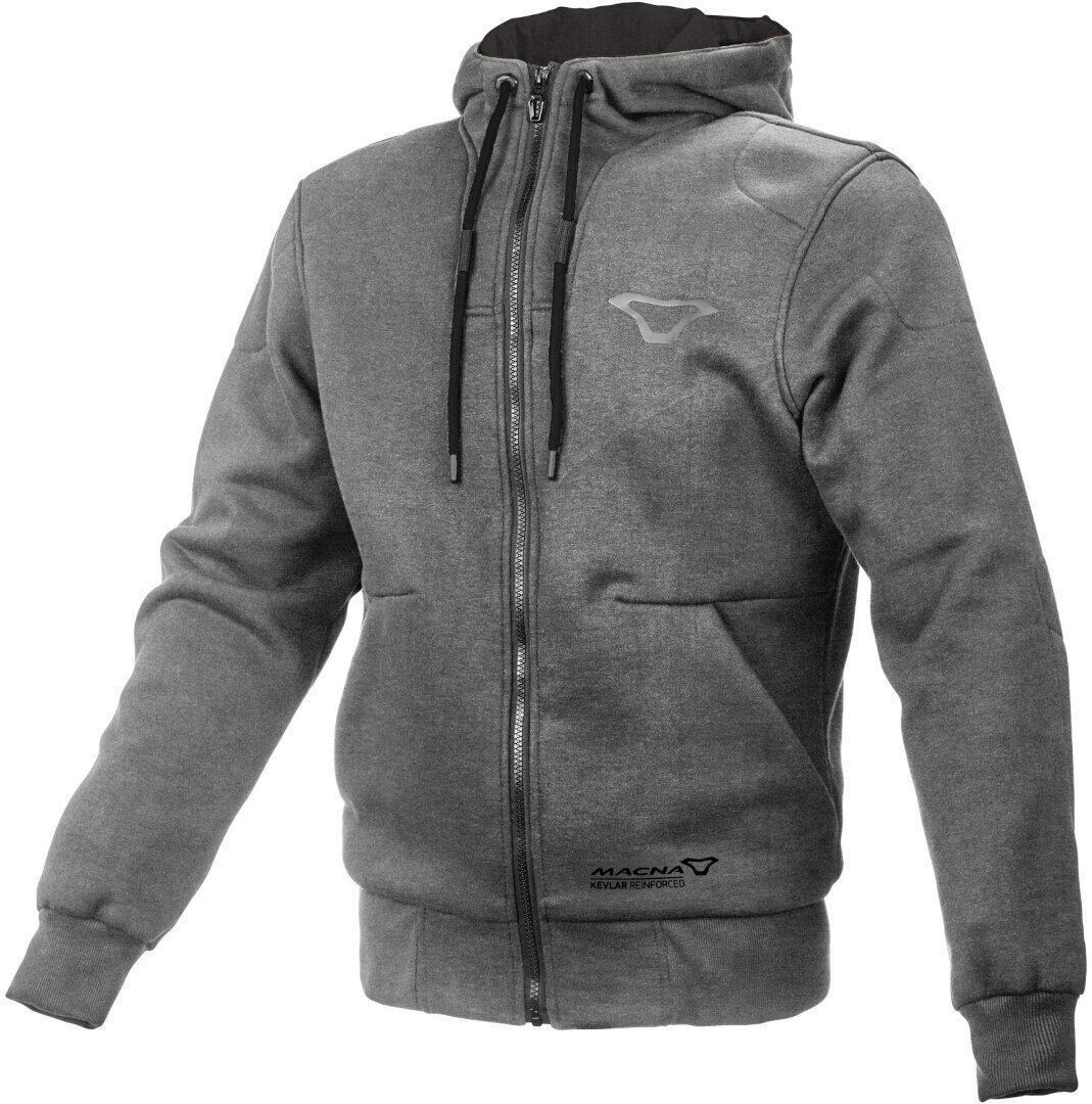 Macna Nuclone Sudadera con capucha Zip de motocicleta - Gris