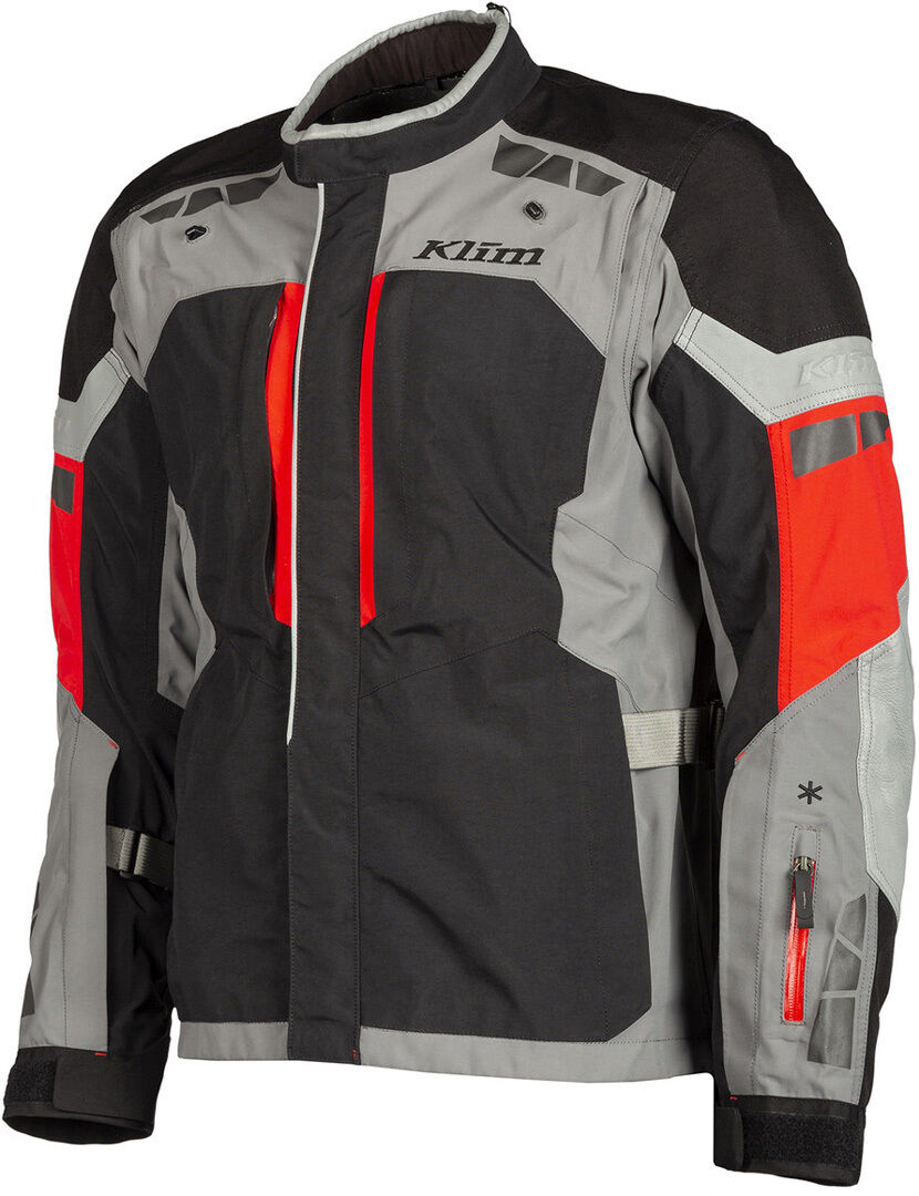 Klim Latitude Red Chaqueta de moto textil - Negro Rojo (27)