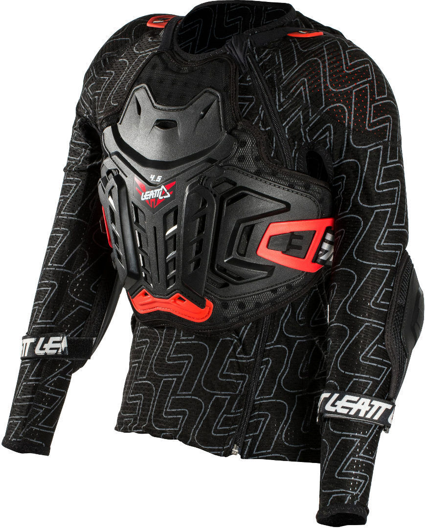 Leatt Body Protector 4.5 Camiseta Protectora de Motocross para Niños - Negro (L XL)