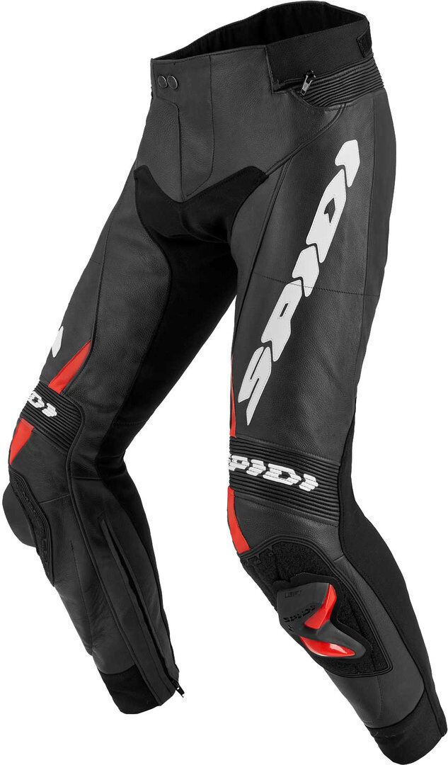 Spidi RR Pro 2 Pantalones de cuero moto - Negro Rojo (48)