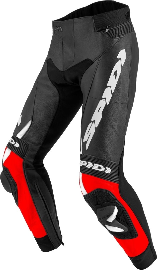 Spidi RR Pro 2 Pantalones de cuero moto - Negro Blanco Rojo (48)