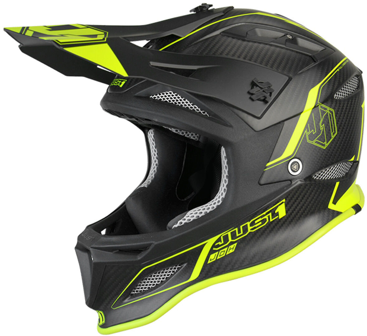 Just1 JDH Elements Mips Downhill Casco - Negro Amarillo (XS)