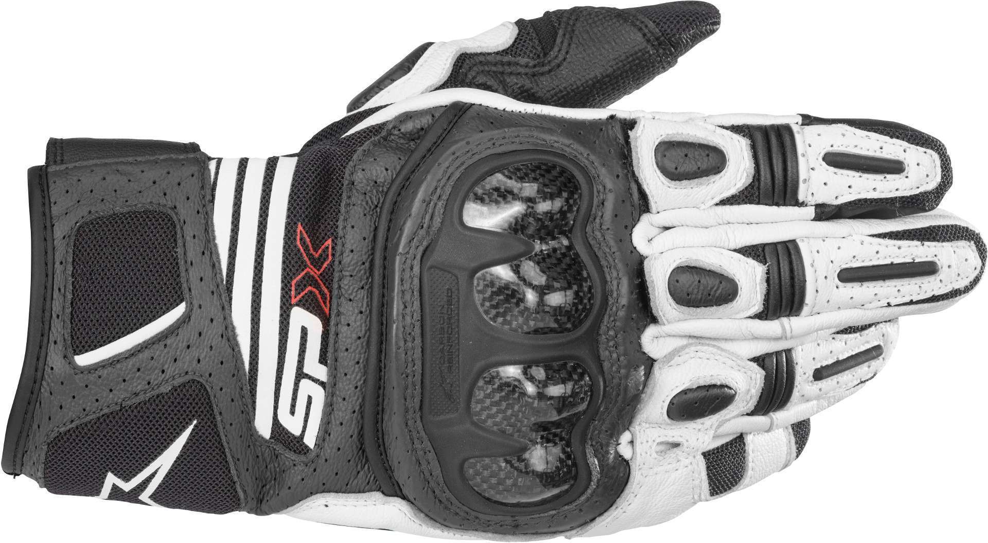 Alpinestars SP X Air Carbon V2 Guantes de motocicleta - Negro Blanco (L)