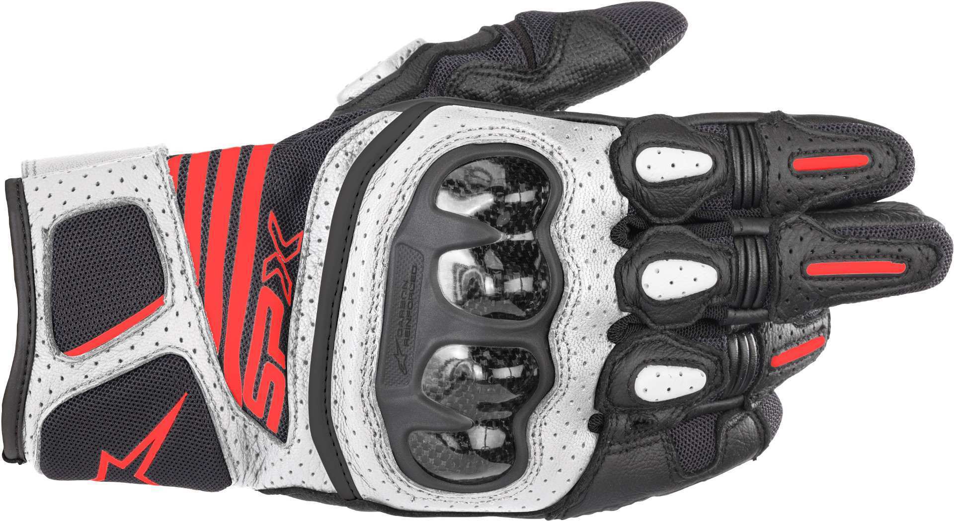 Alpinestars SP X Air Carbon V2 Guantes de motocicleta - Negro Blanco Rojo (2XL)