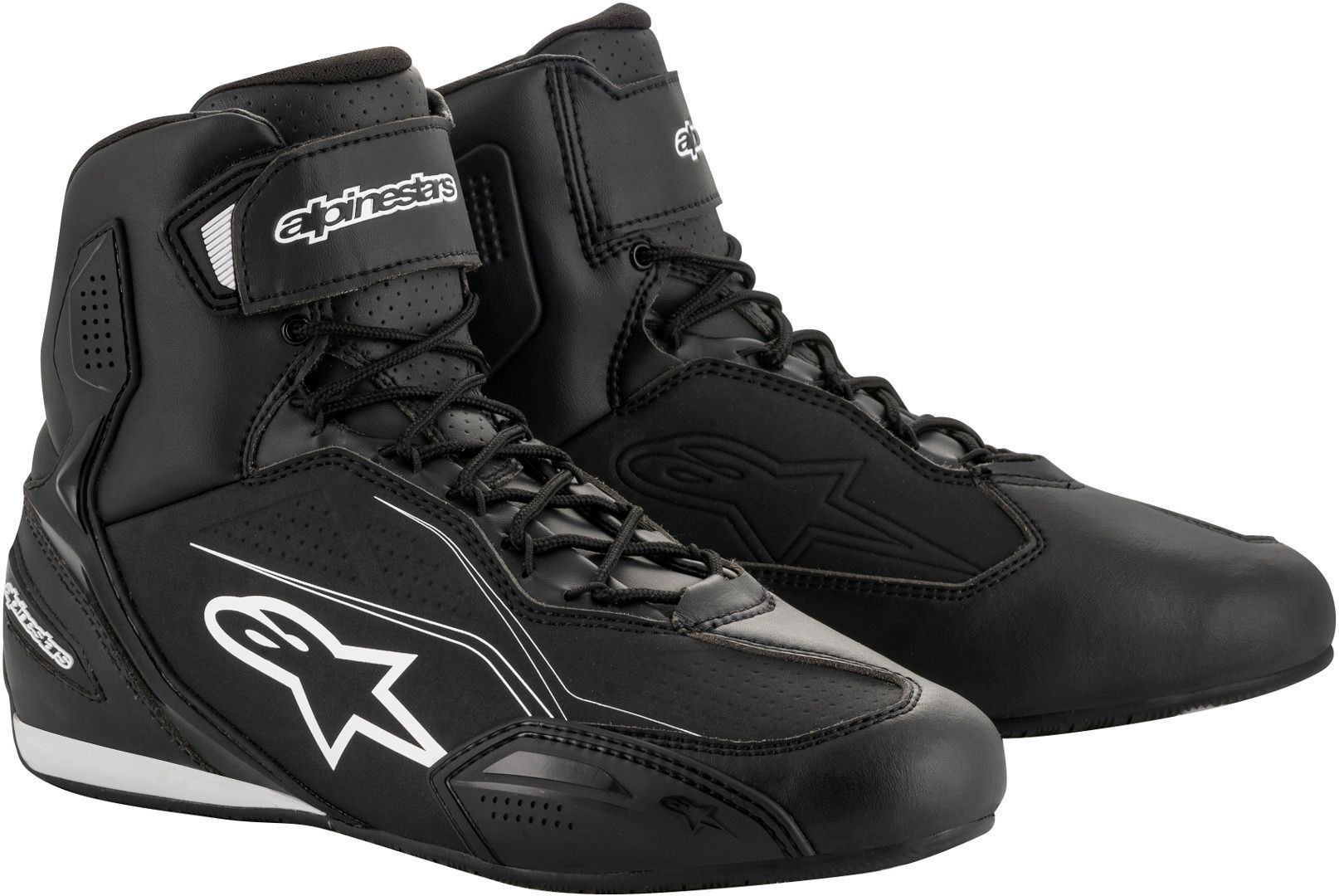 Alpinestars Faster-3 Zapatos de moto - Negro Blanco (45)