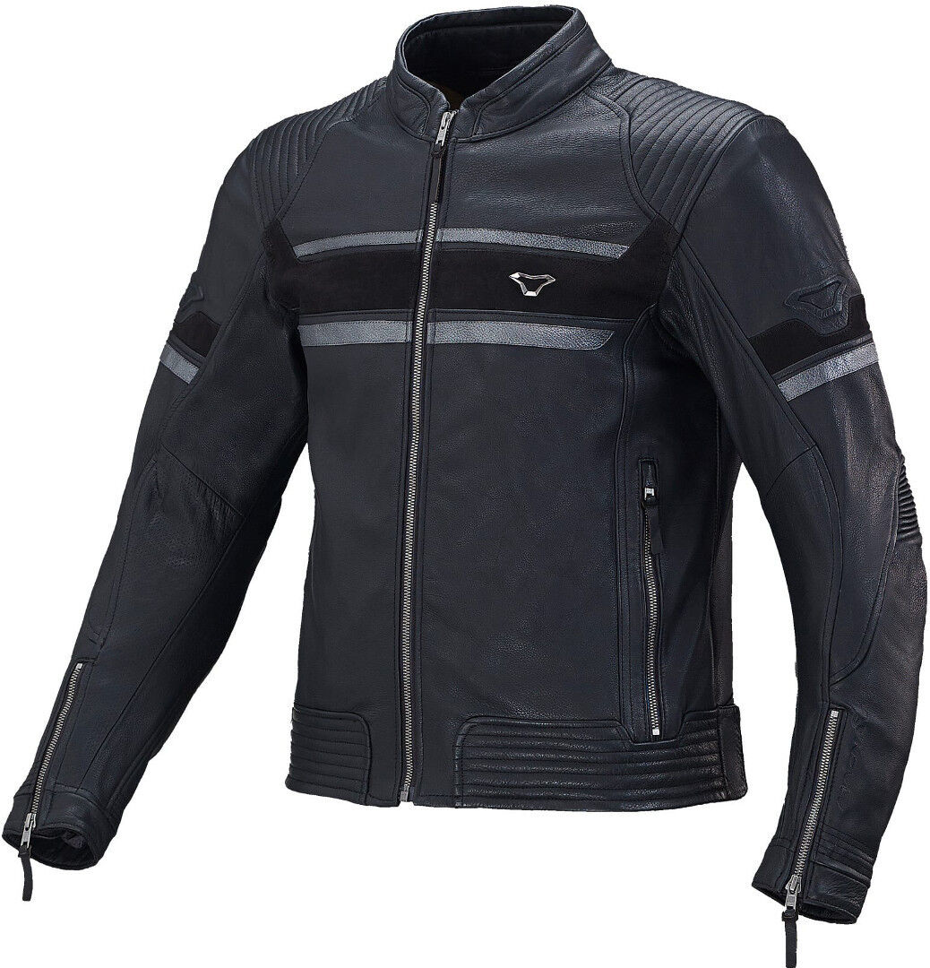 Macna Rendum Chaqueta de cuero de motocicleta - Negro (54)