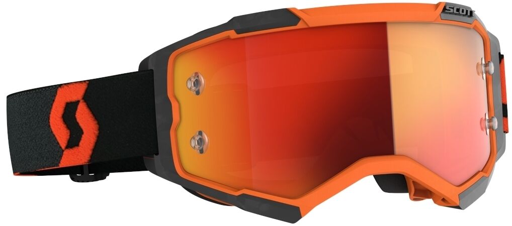 Scott Fury Chrome Gafas de Motocross - Negro Naranja (un tamaño)