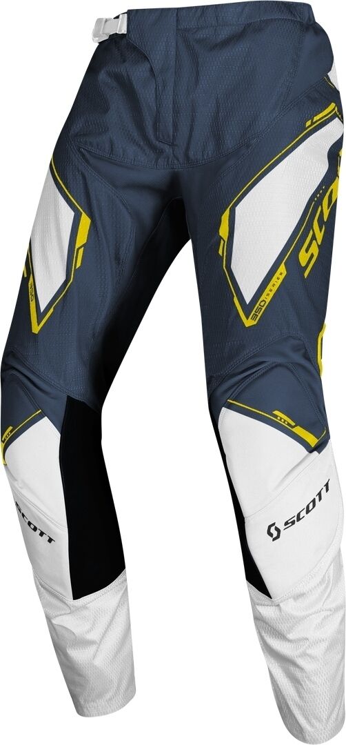 Scott 350 Dirt Regular Pantalones de Motocross - Azul Amarillo (30)