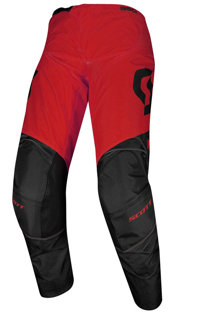 Scott 350 Track Regular Pantalones de Motocross - Negro Rojo (32)