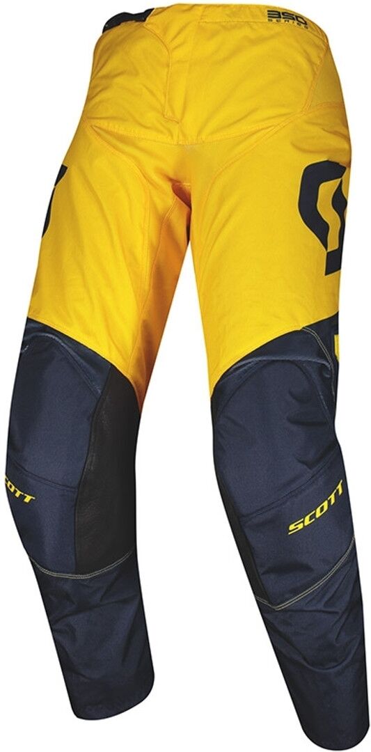 Scott 350 Track Regular Pantalones de Motocross - Gris Amarillo (32)