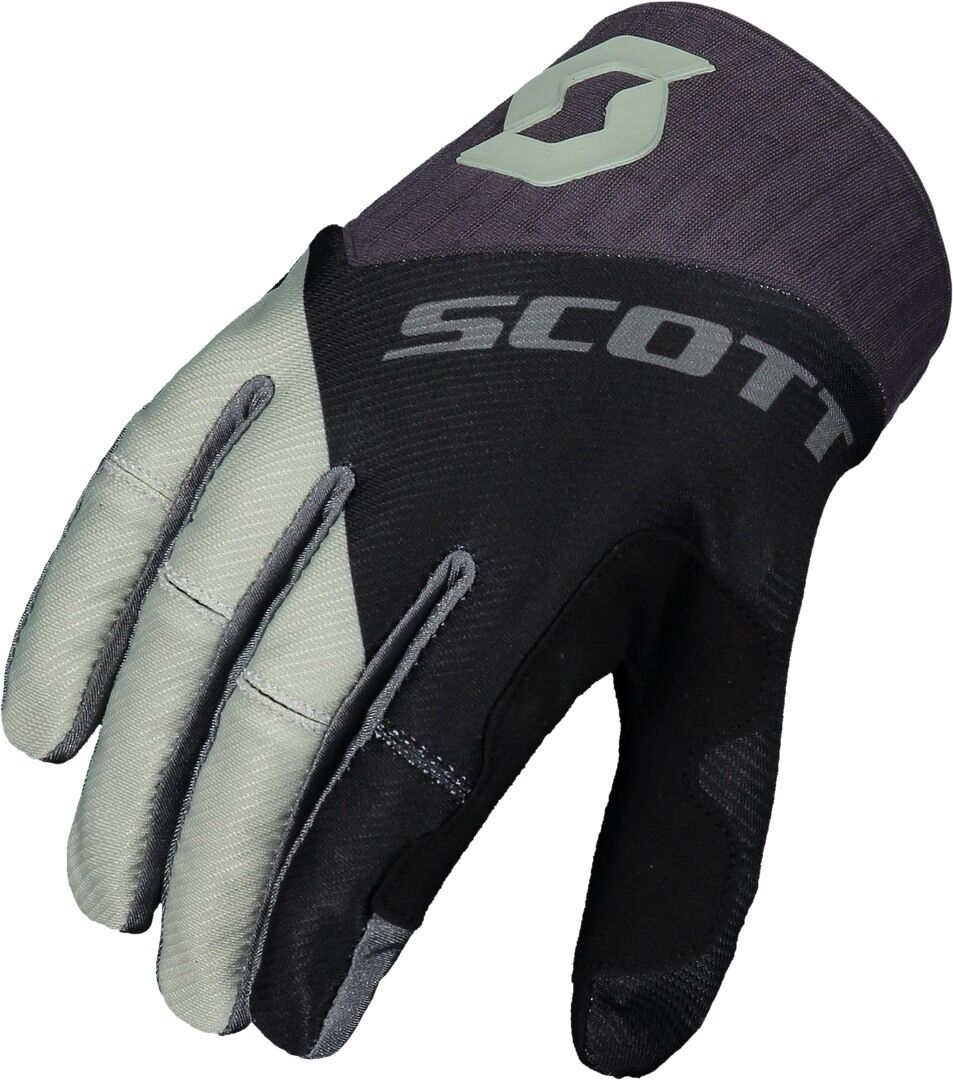 Scott 450 Angled Regular Guantes de Motocross - Negro Gris (2XL)