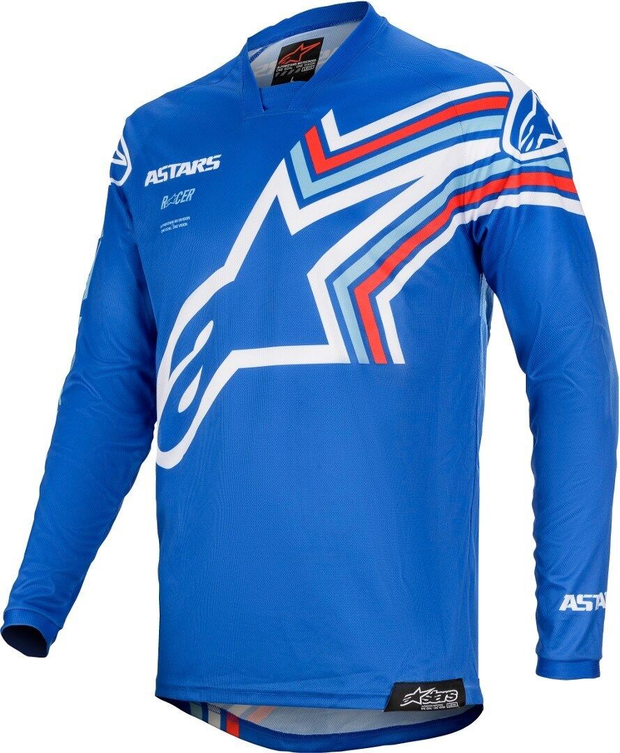 Alpinestars Braap Racer Jersey de Motocross - Blanco Azul (L)
