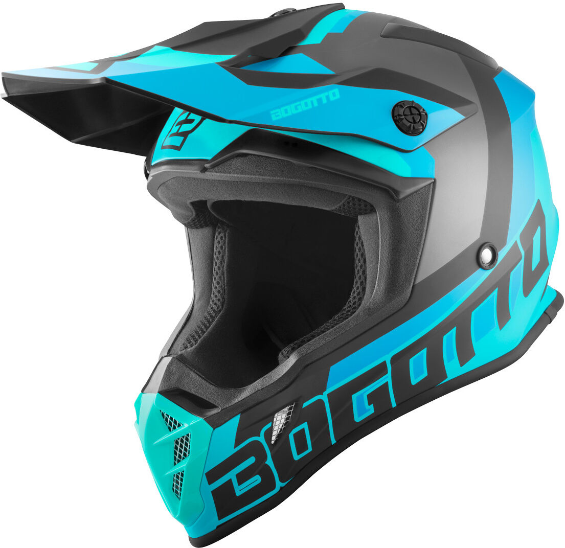 Bogotto V332 Unit Casco de Motocross - Azul (XL)