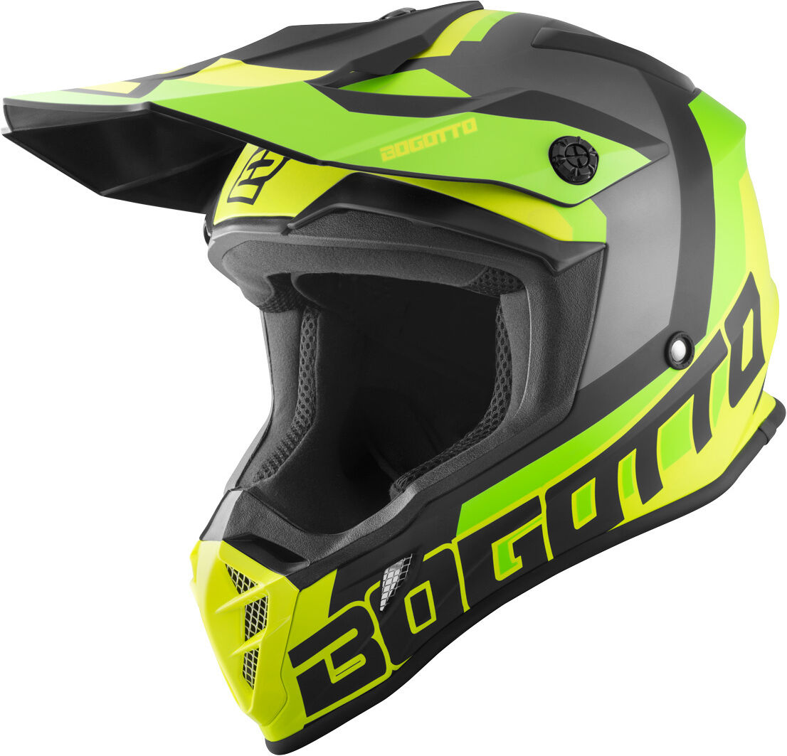 Bogotto V332 Unit Casco de Motocross - Amarillo (XL)