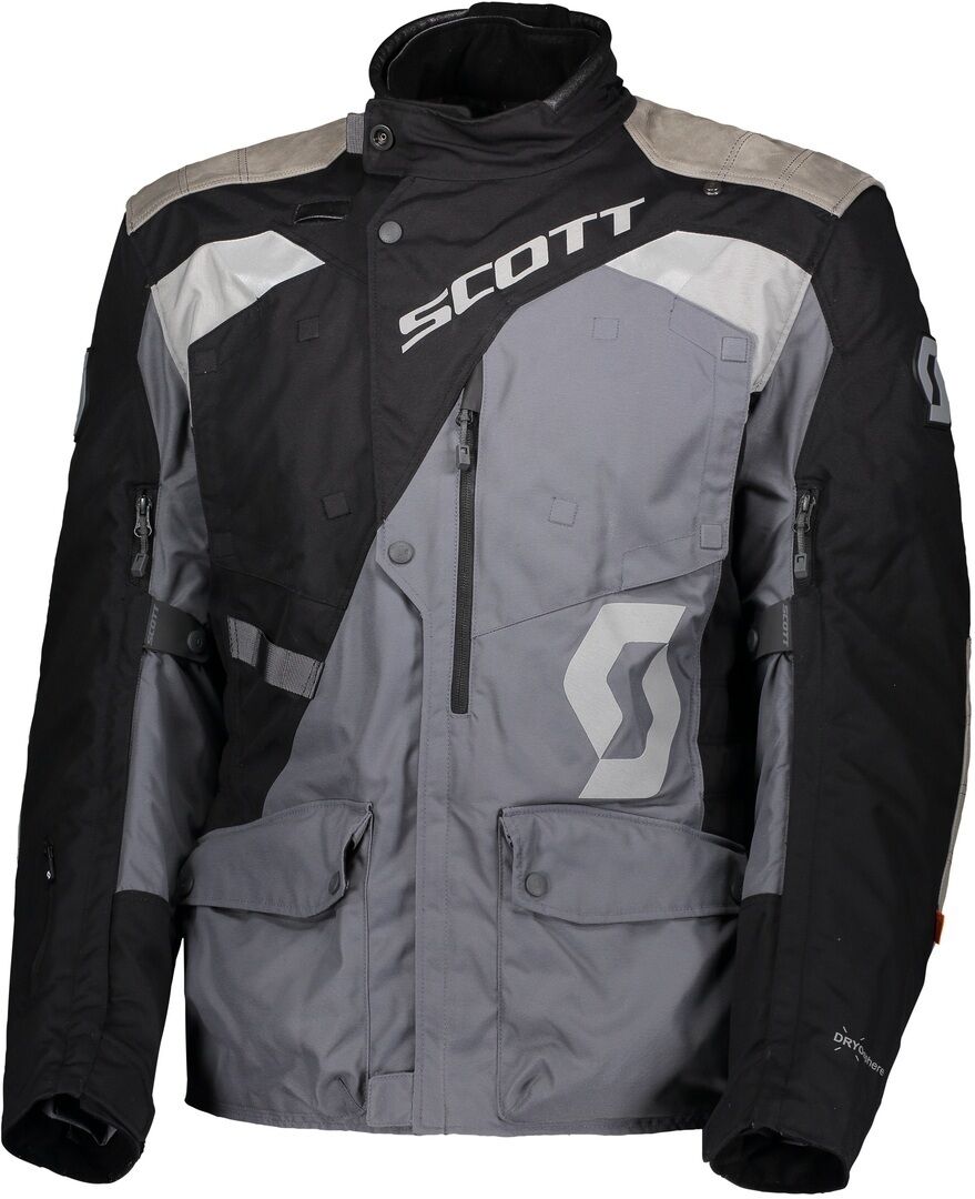 Scott Dualraid Dryo Chaqueta textil de motocicleta - Negro Gris (3XL)