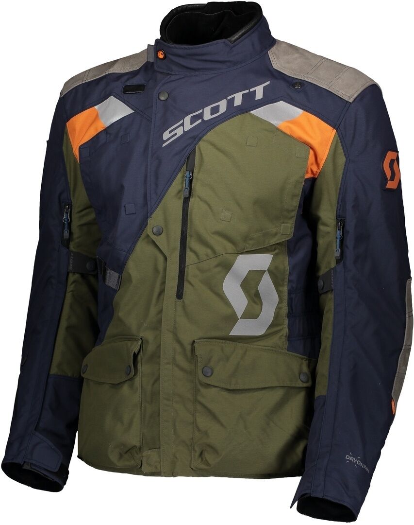 Scott Dualraid Dryo Chaqueta textil de motocicleta - Verde Azul (L)