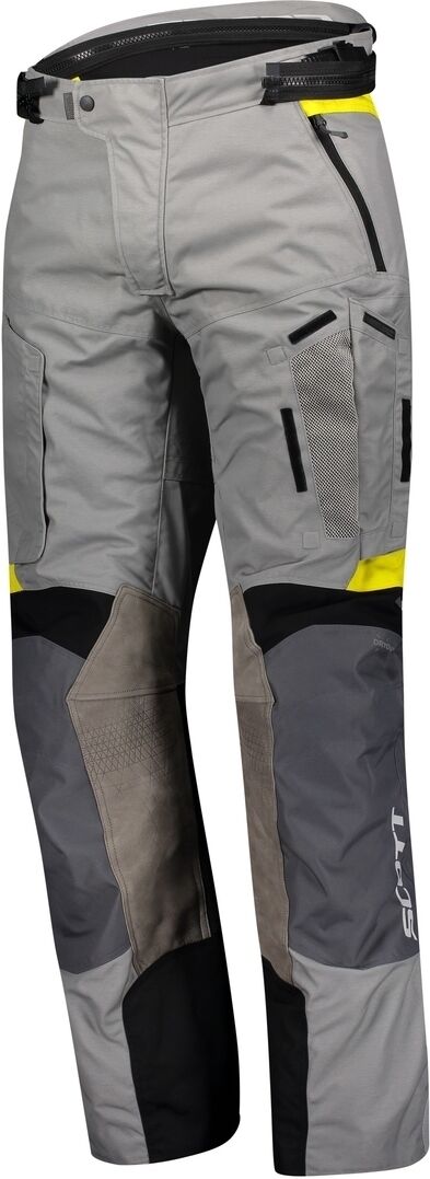 Scott Dualraid Dryo Pantalones textiles de motocicleta - Gris Amarillo (M)