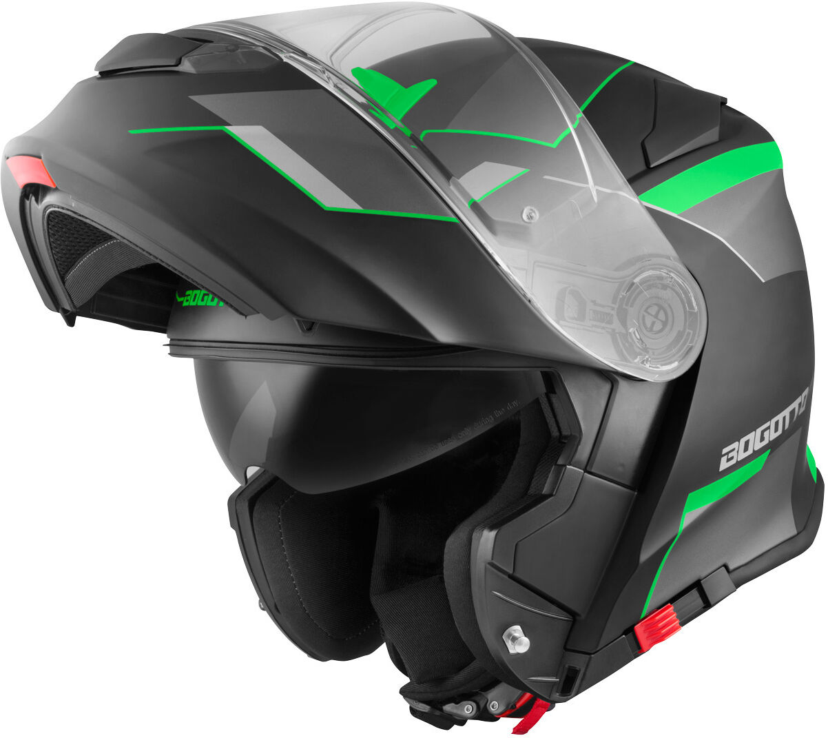 Bogotto V271 Delta Casco - Negro Verde (XL)