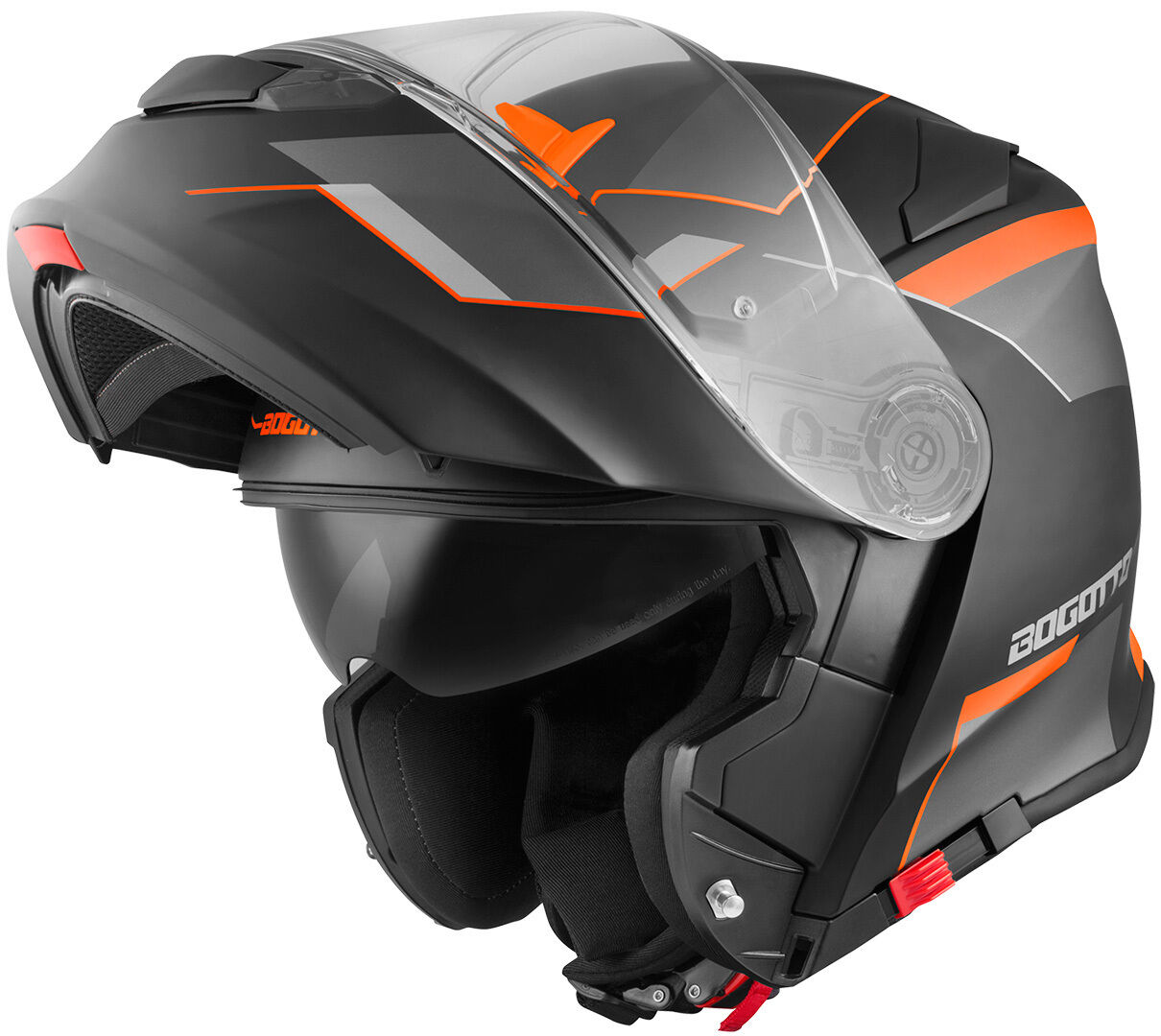 Bogotto V271 Delta Casco - Negro Naranja (2XL)