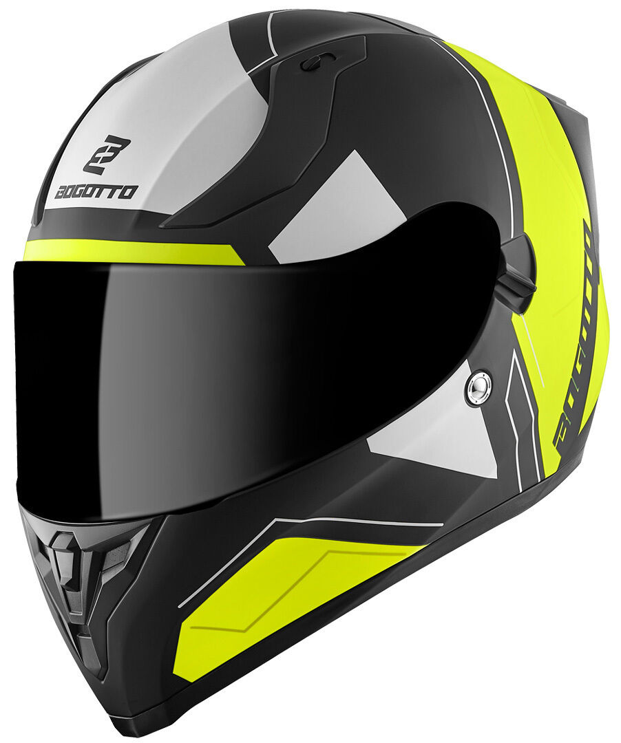 Bogotto V128 Strada Casco - Negro Amarillo (2XL)