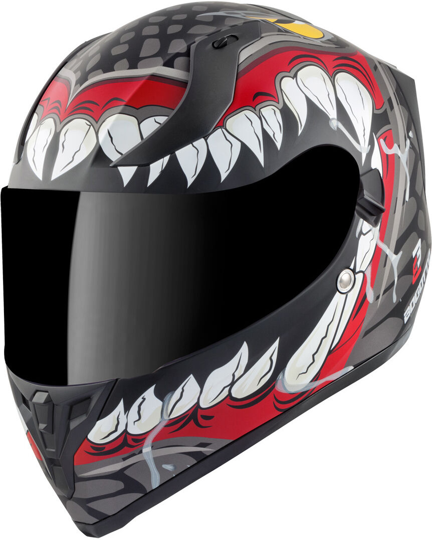 Bogotto V128 Naga Casco - Negro Rojo (2XL)