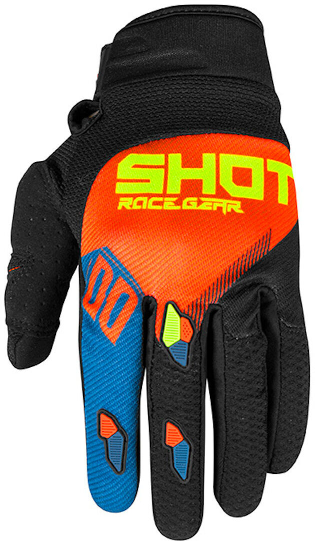 Shot Neon Contact Trust Guantes de Motocross - Azul Naranja (4XL)