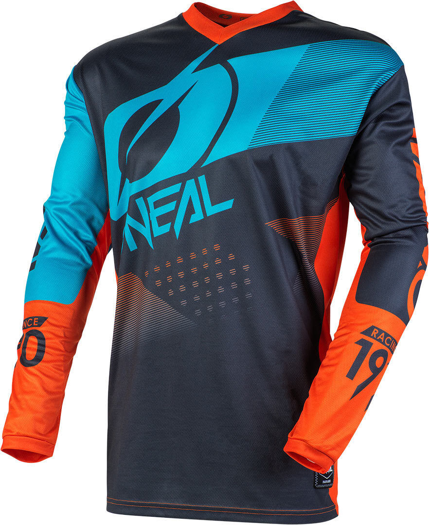 Oneal Element Factor Jersey de Motocross - Azul Naranja (XL)