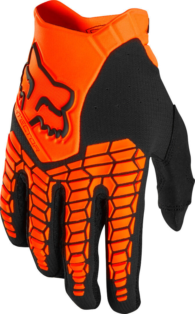 Fox Pawtector Guantes de Motocross - Negro Naranja (2XL)