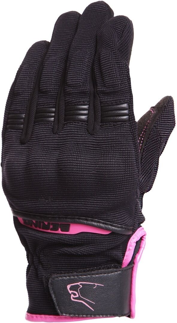 Bering Fletcher Guantes de moto para mujer - Negro Rosa (XL)