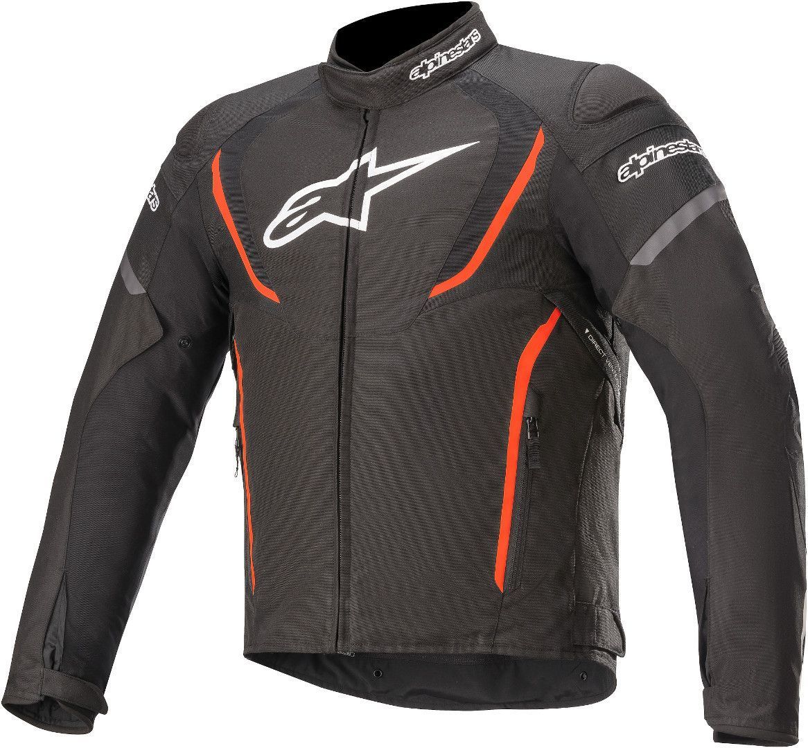 Alpinestars T-Jaws V3 Chaqueta textil impermeable para motocicletas - Negro Rojo (2XL)