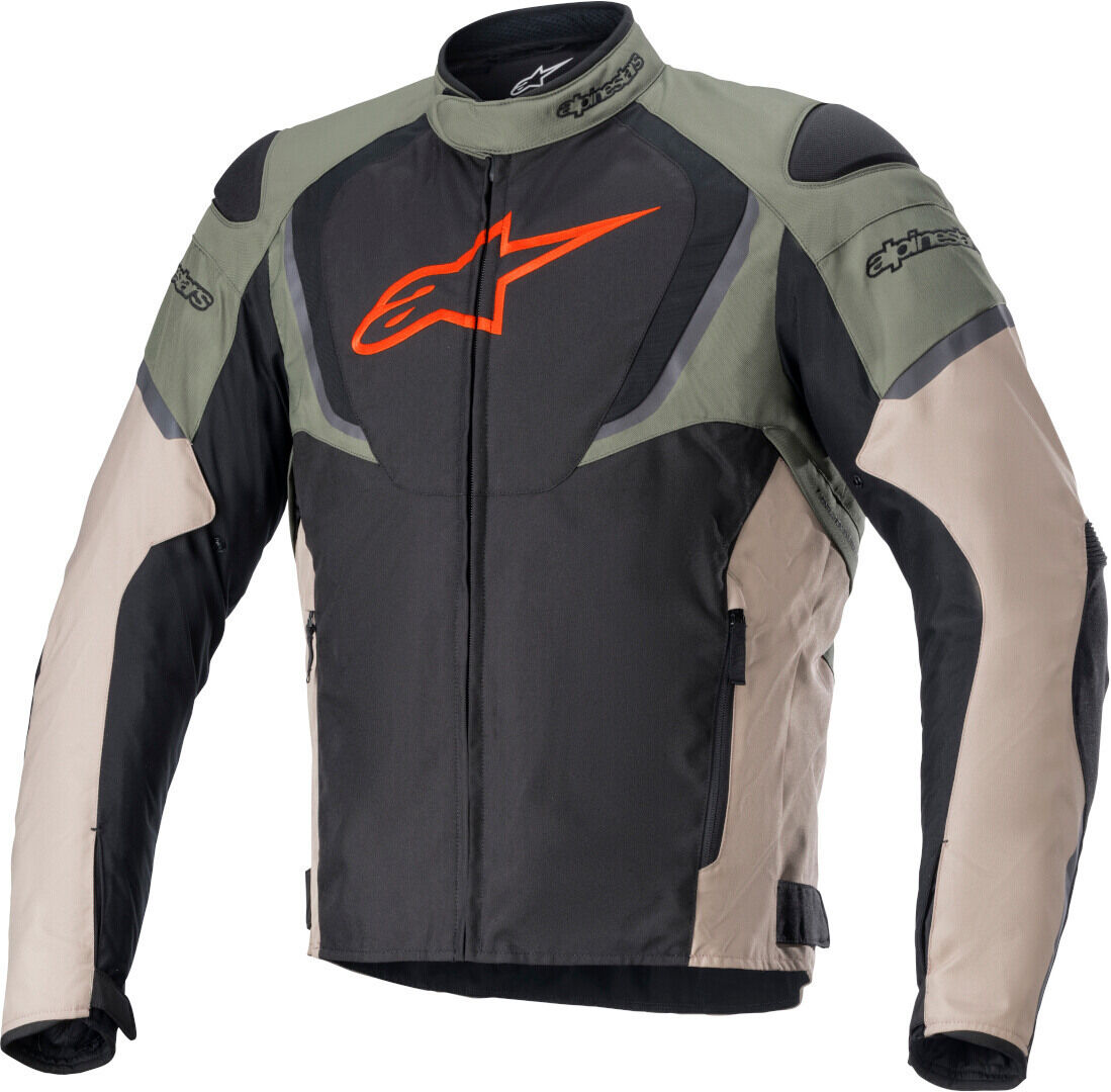 Alpinestars T-Jaws V3 Chaqueta textil impermeable para motocicletas - Negro Verde (2XL)