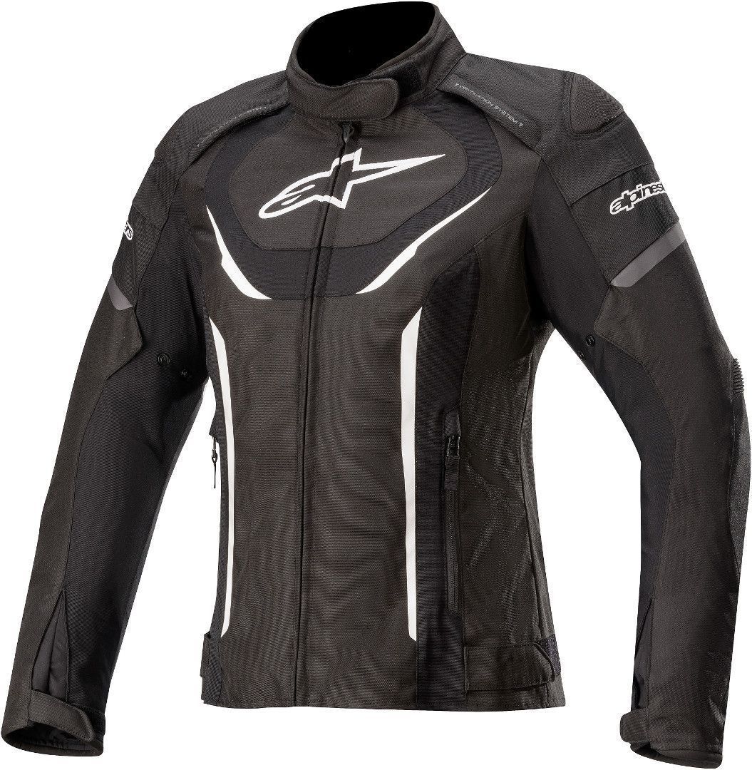 Alpinestars Stella T-Jaws V3 Impermeable señoras chaqueta textil de la motocicleta - Negro Blanco (XL)