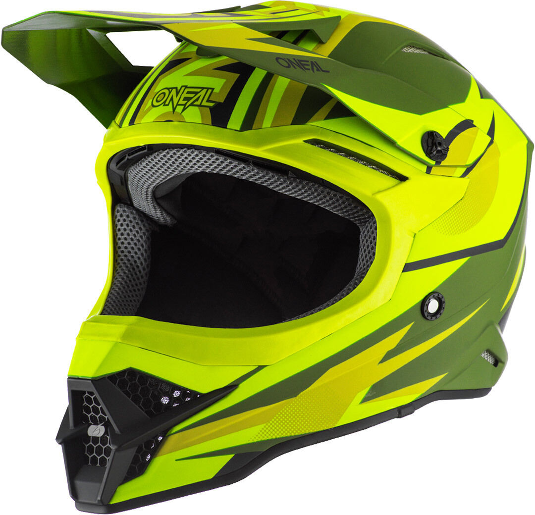 Oneal 3Series Riff 2.0 Casco de Motocross - Verde Amarillo