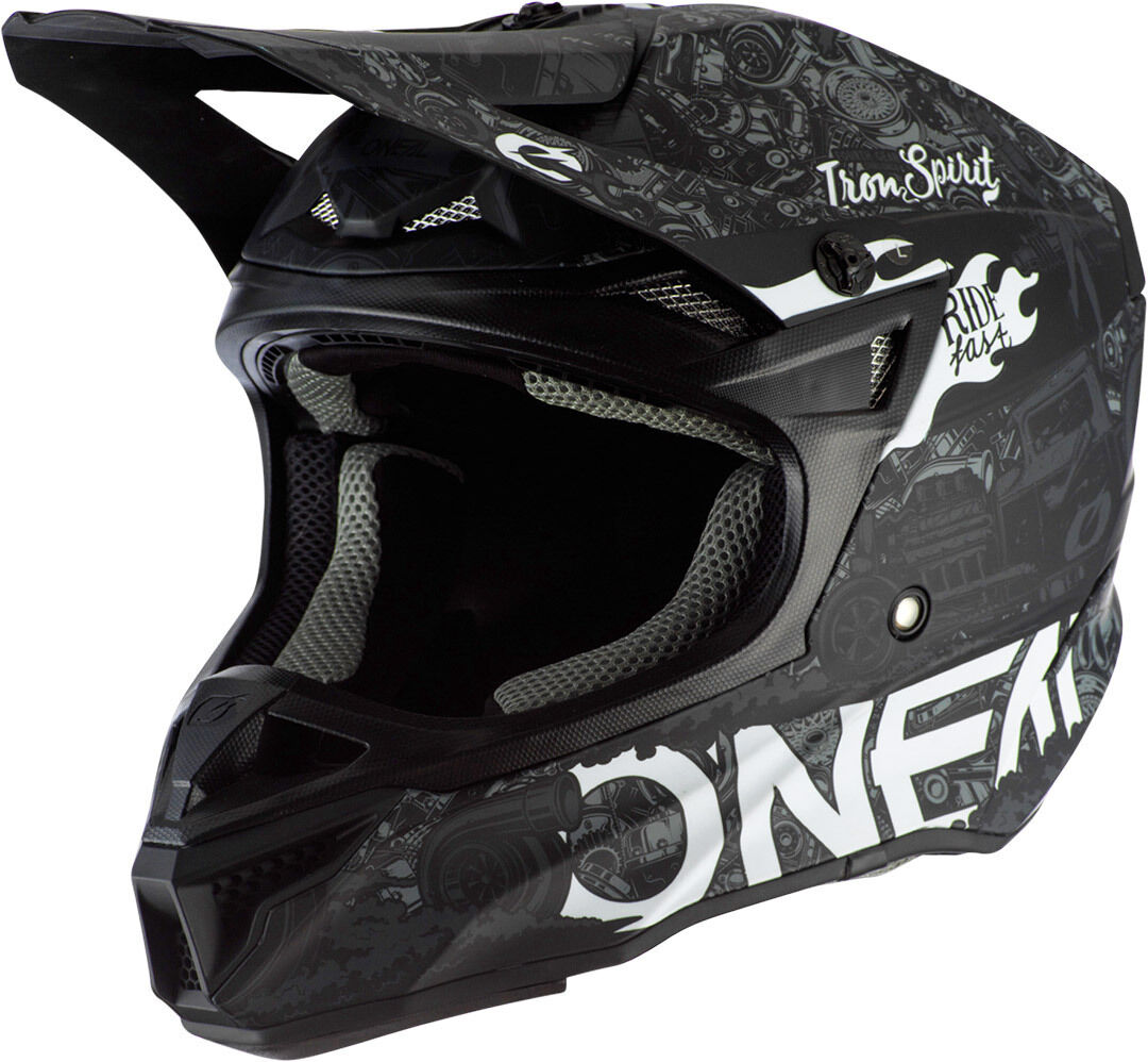 Oneal 5Series Polyacrylite HR Casco de Motocross - Negro Blanco (XS)