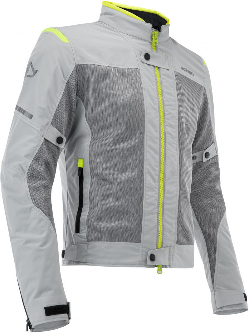 Acerbis Ramsey Vented Chaqueta textil para motocicleta - Gris Amarillo (L)