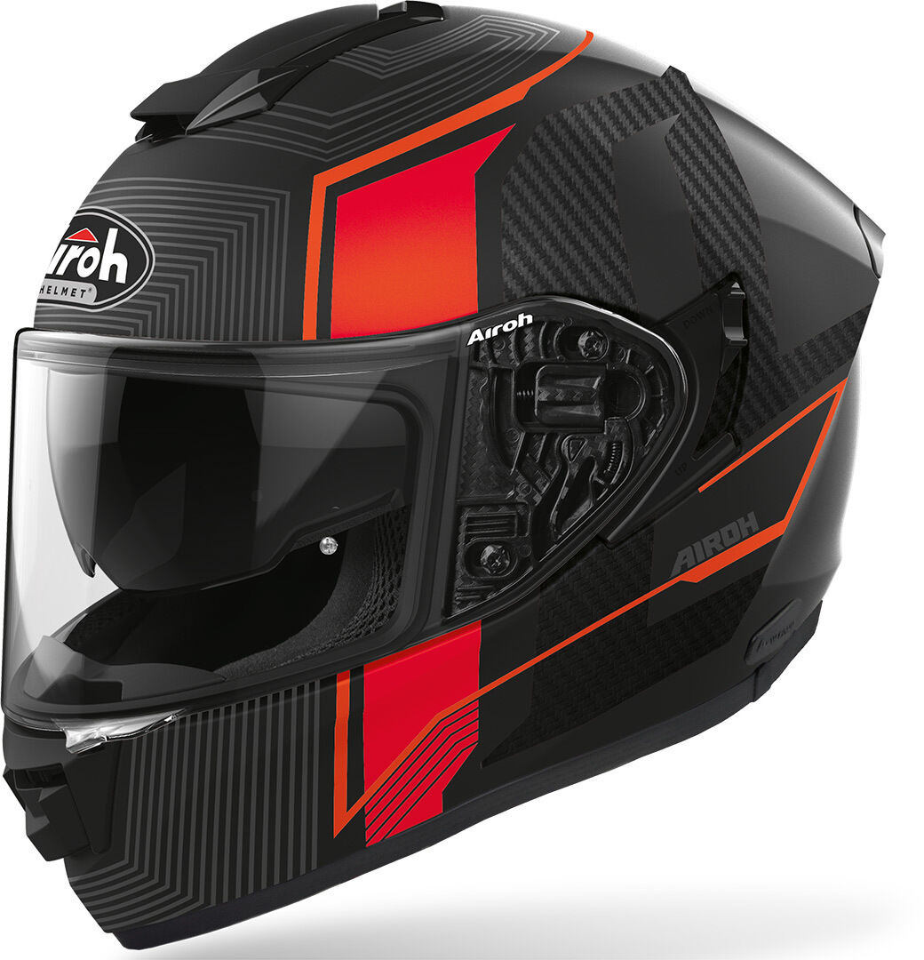 Airoh ST 501 Alpha Casco - Negro Rojo (2XL)