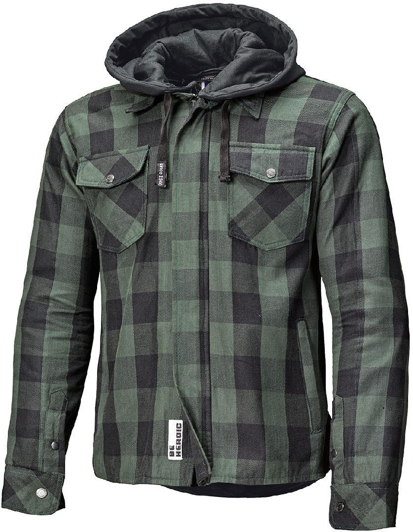 Held Lumberjack II Chaqueta textil para motocicletas - Negro Verde (2XL)