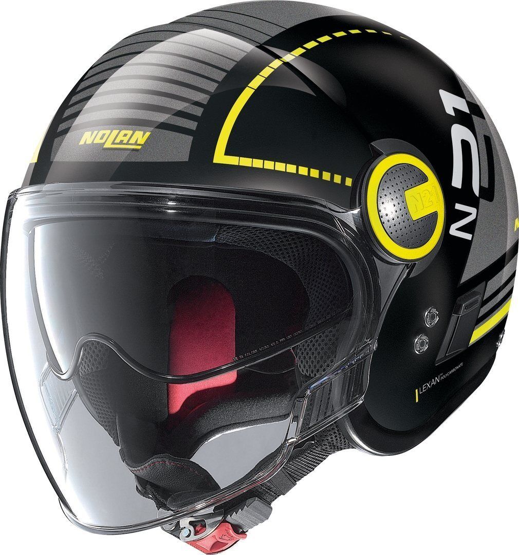 Nolan N21 Visor Runabout Casco Jet - Negro Amarillo (XS)