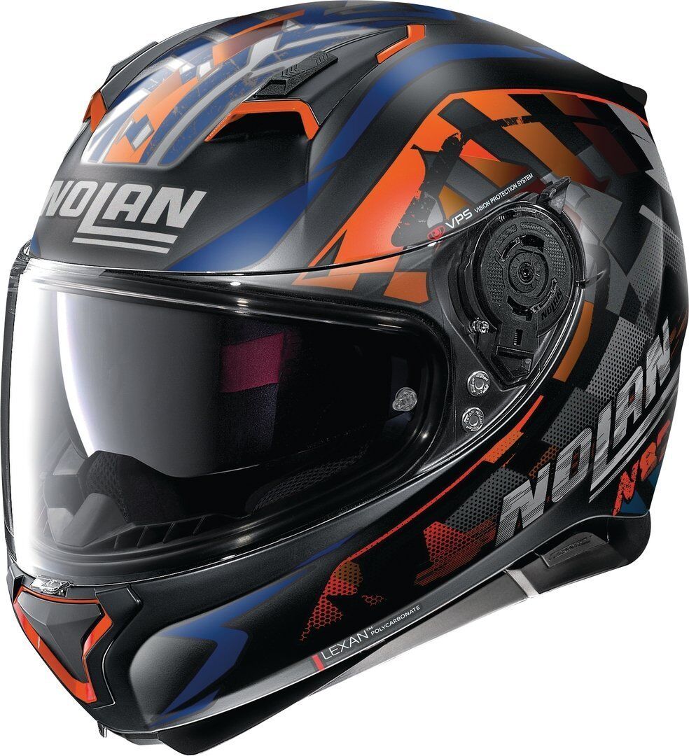 Nolan N87 Venator N-Com Casco - Negro Naranja (S)